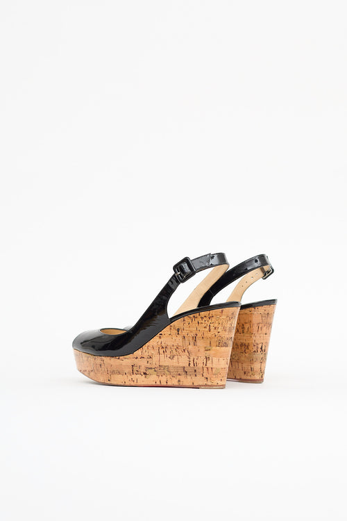 Christian Louboutin UNE Plume Cork Wedge