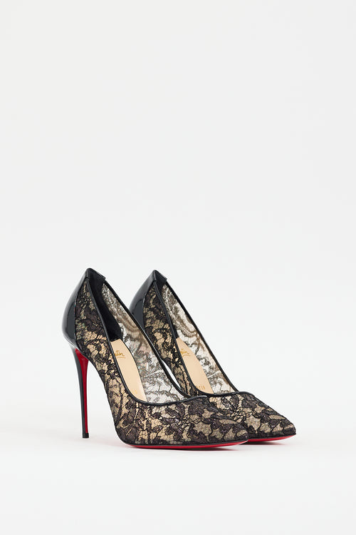 Christian Louboutin Black Lace So Kate Pump