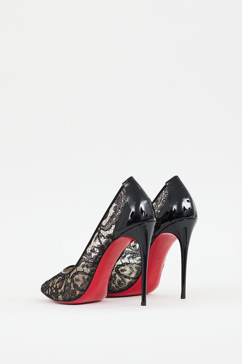 Christian Louboutin Black Lace So Kate Pump