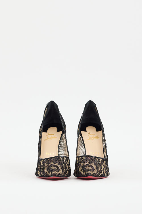 Christian Louboutin Black Lace So Kate Pump