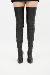Christian Louboutin Black Leather Kate 100 Boot