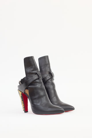 Christian Louboutin Black & Multicolour Leather Pontipik 100 Boot