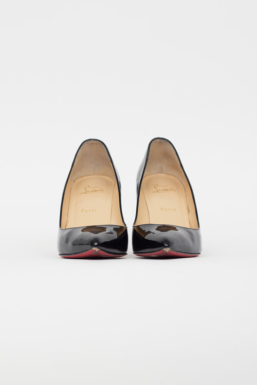 Christian Louboutin Black Patent Leather Pointed Toe Pump