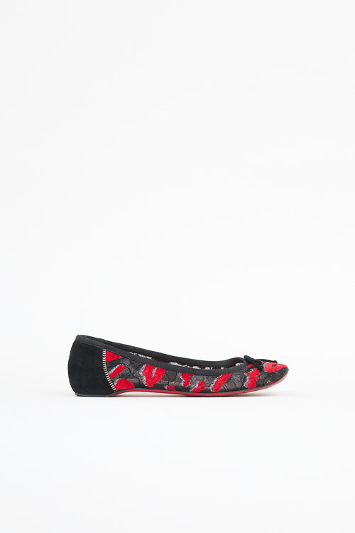 Christian Louboutin Pattern Lace Flat