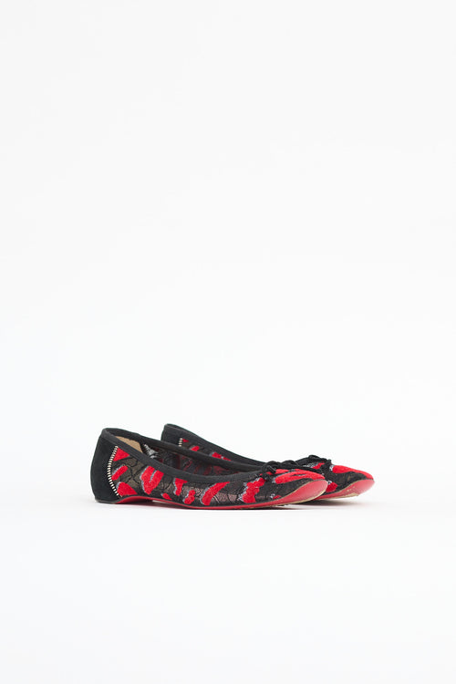Christian Louboutin Pattern Lace Flat