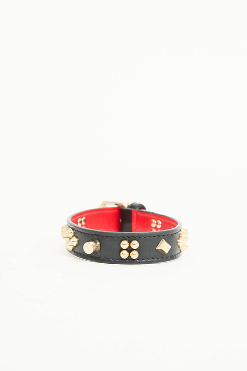 Christian Louboutin Embellished Loubileash Dog Collar & Leash
