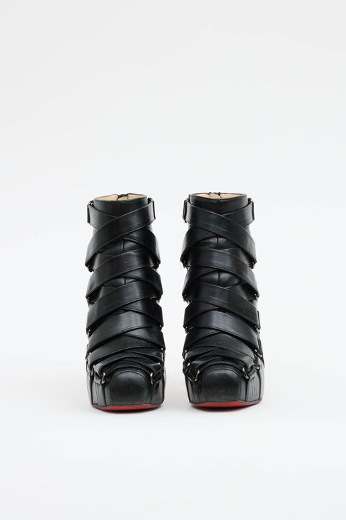 Christian Louboutin Leather Bondage Bootie