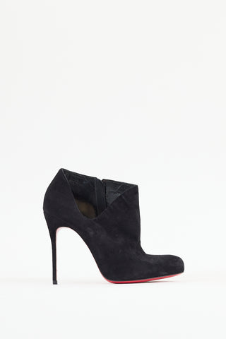 Christian Louboutin Black Suede Lisse Boot