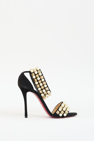 Christian Louboutin Black Suede Tudor Bal Heel