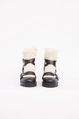 Christian Louboutin Sherpa Trim Moto Boot