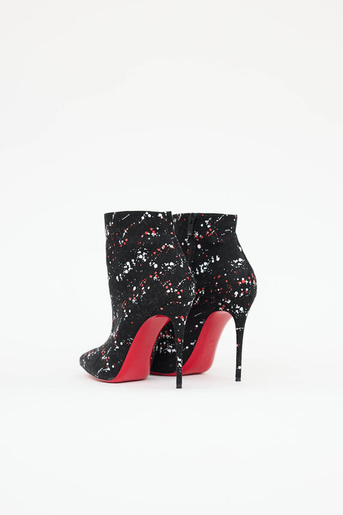 Christian Louboutin Canvas Printed Ankle Boot