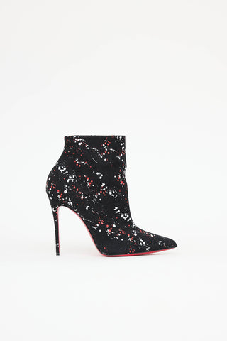 Christian Louboutin Canvas Printed Ankle Boot