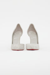 Christian Louboutin Grey Suede Pointed Toe Pump