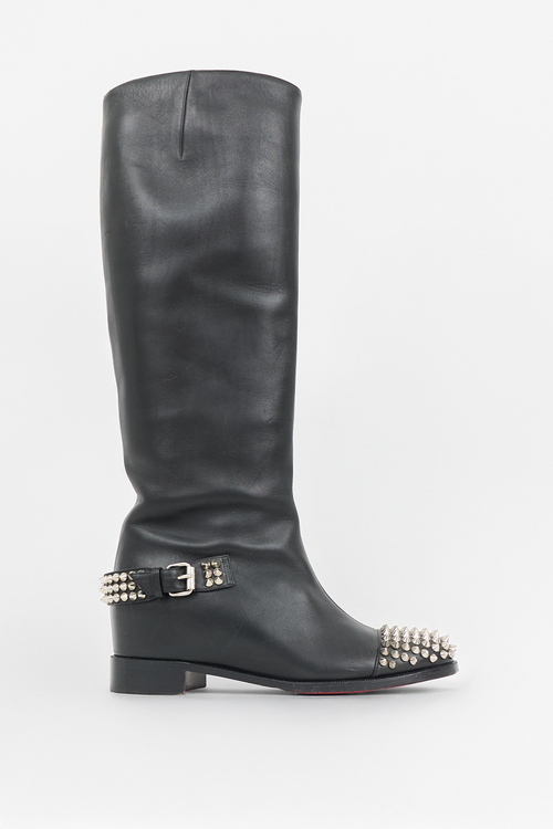 Christian Louboutin Leather Studded Egoutina Boot