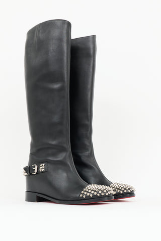Christian Louboutin Leather Studded Egoutina Boot