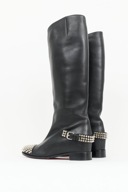 Christian Louboutin Leather Studded Egoutina Boot