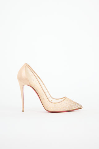 Christian Louboutin Mesh Follies Strass Pump