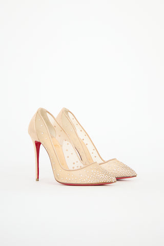 Christian Louboutin Mesh Follies Strass Pump