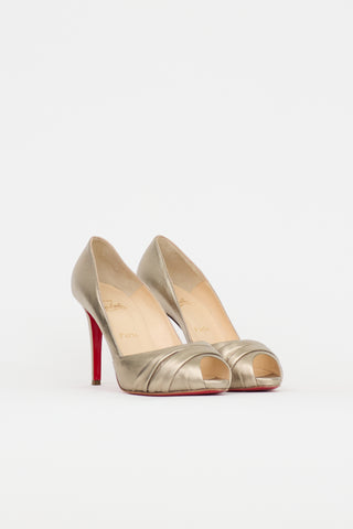 Christian Louboutin Metallic Leather Heel