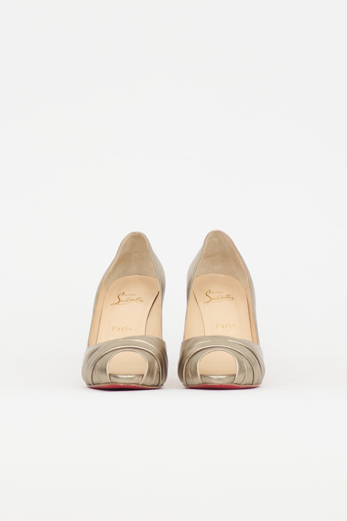 Christian Louboutin Metallic Leather Heel