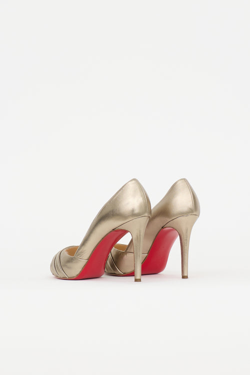 Christian Louboutin Metallic Leather Heel