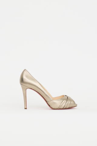 Christian Louboutin Metallic Leather Heel