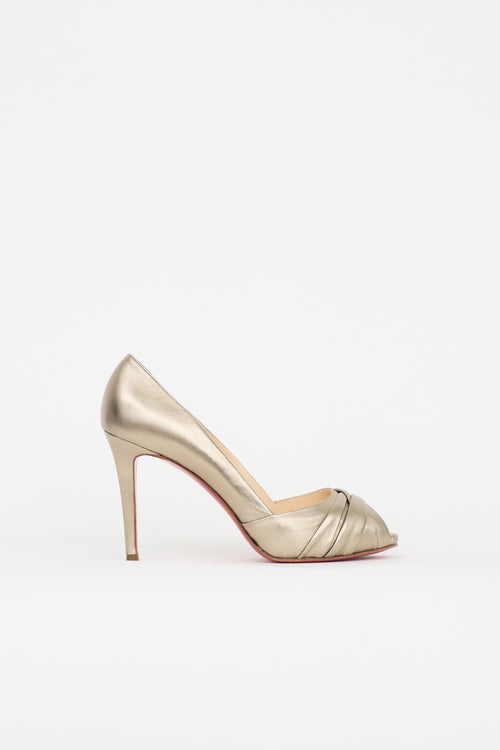 Christian Louboutin Metallic Leather Heel