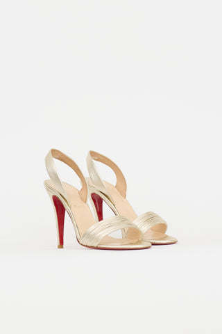 Christian Louboutin Leather Slingback Sandal