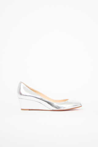 Christian Louboutin Metallic Wedge Heel