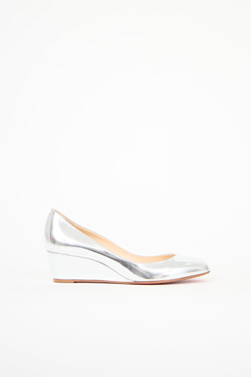 Christian Louboutin Metallic Wedge Heel