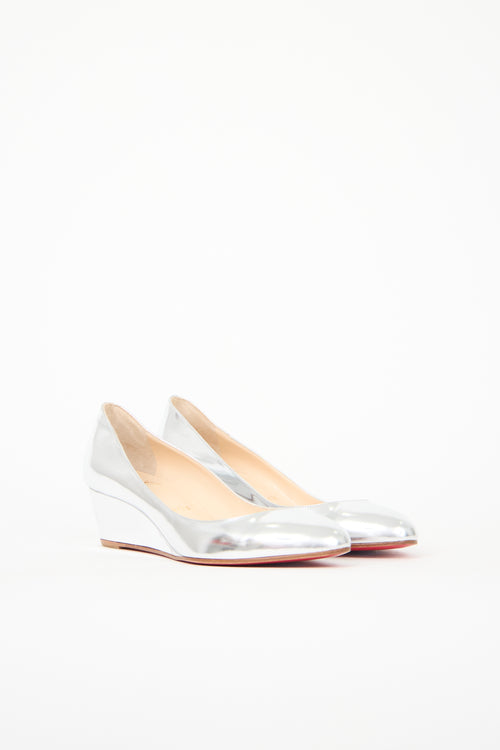 Christian Louboutin Metallic Wedge Heel