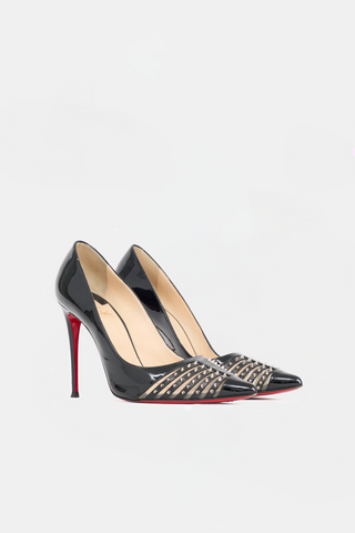 Christian Louboutin Patent Baretta Spike Pump