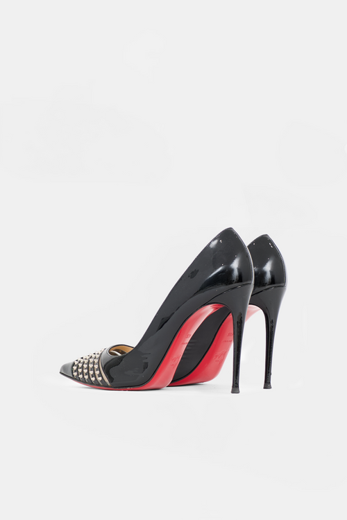 Christian Louboutin Patent Baretta Spike Pump