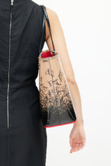 Christian Louboutin Pink & Black Cabata Patent Stud Logo Tote