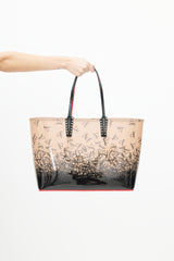 Christian Louboutin Pink & Black Cabata Patent Stud Logo Tote