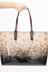 Christian Louboutin Pink & Black Cabata Patent Stud Logo Tote