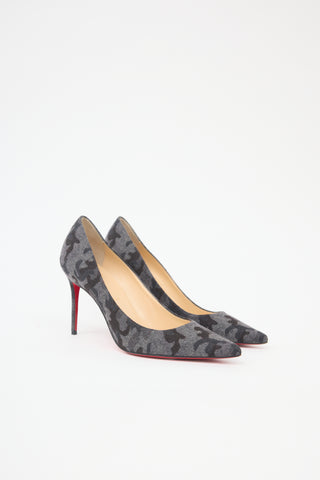 Christian Louboutin Flannel Camouflage Decollete Pump