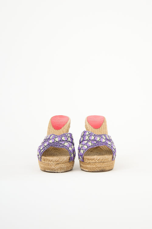 Christian Louboutin Cataribbon Espadrille Wedge Sandal