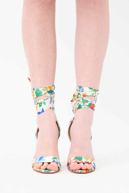 Christian Louboutin Satin Crosse Du Desert 100 Heel