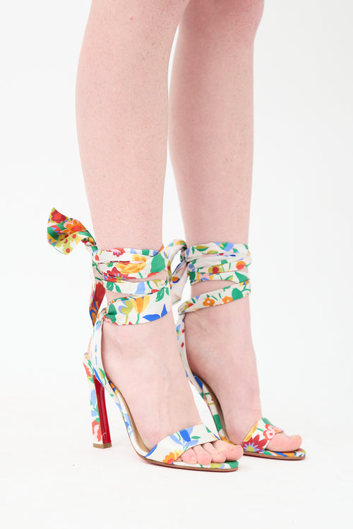 Christian Louboutin Satin Crosse Du Desert 100 Heel