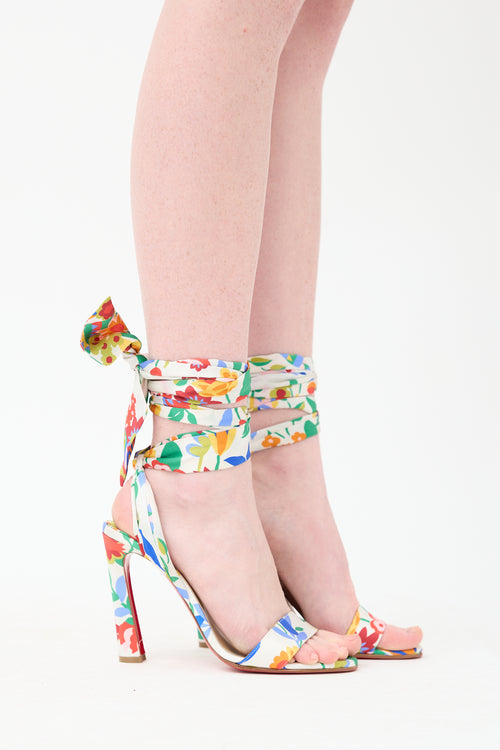 Christian Louboutin Satin Crosse Du Desert 100 Heel