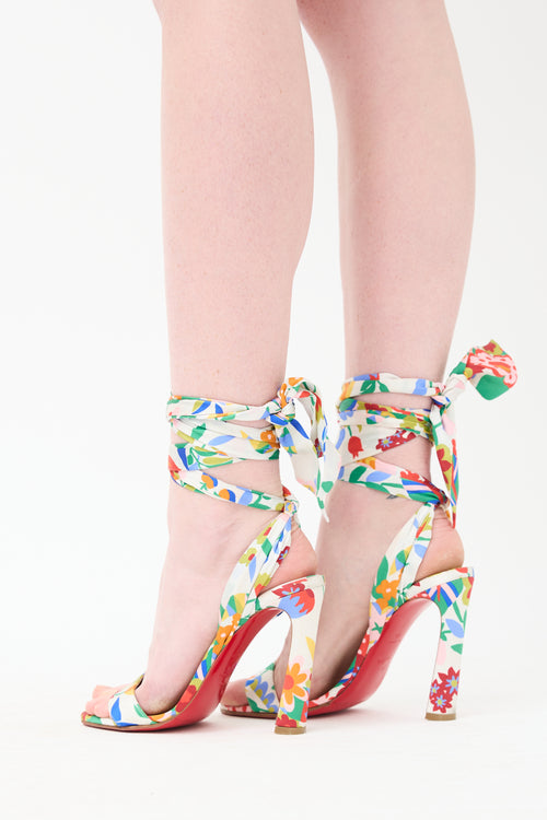 Christian Louboutin Satin Crosse Du Desert 100 Heel