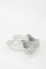 Christian Louboutin Silver Mirrored & Studded Vieira 2 Sneaker
