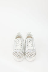 Christian Louboutin Silver Mirrored & Studded Vieira 2 Sneaker