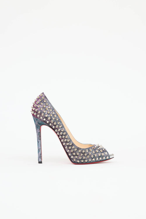 Christian Louboutin Lame Flo Spike Pump