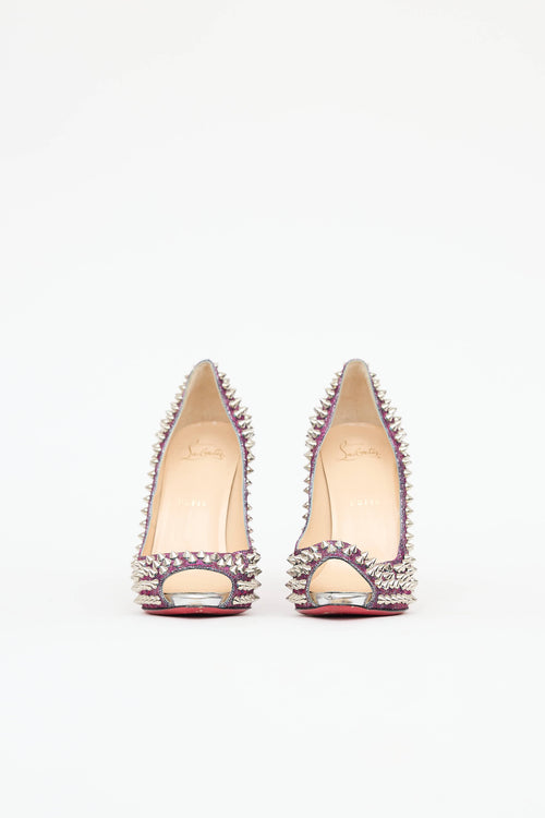 Christian Louboutin Lame Flo Spike Pump