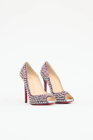 Christian Louboutin Lame Flo Spike Pump