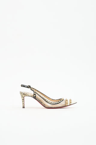Christian Louboutin Patent & PVC Manovra Heel