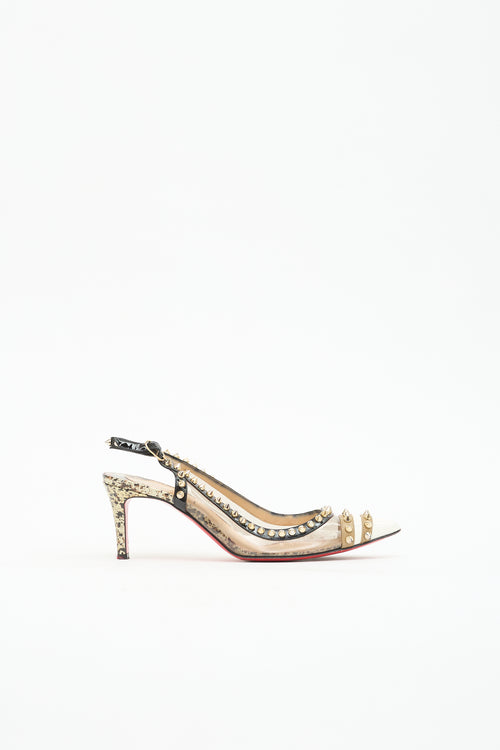 Christian Louboutin Patent & PVC Manovra Heel