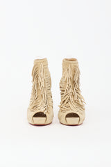 Christian Louboutin Suede Deva Fringe Sandal